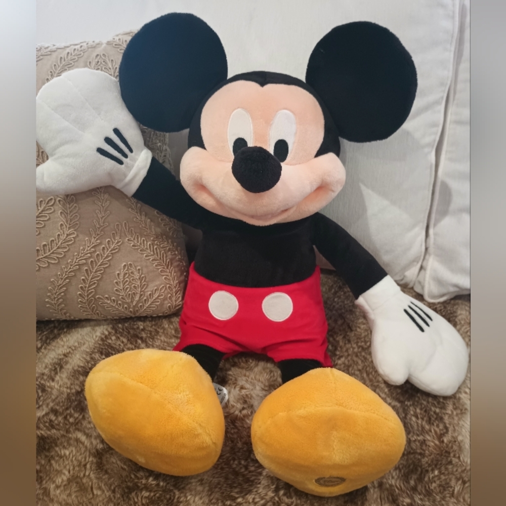Disney Mickey Mouse Large 26+ " Plush Toy - Black, Red, Yellow